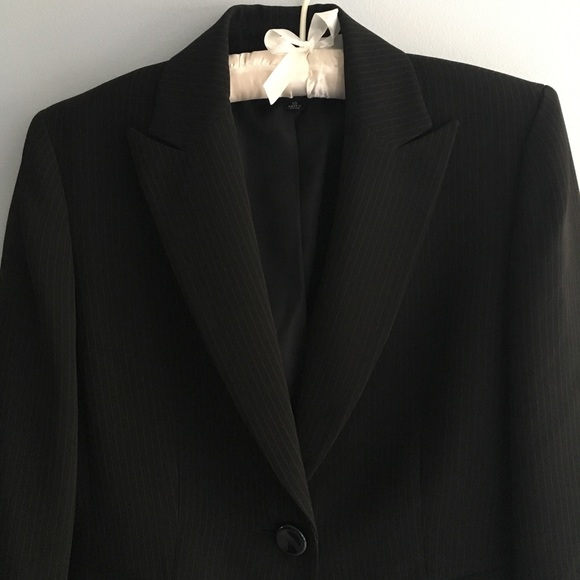 🖤 Kasper Black Pinstripe Suit Blazer Jacket - Picture 6 of 8